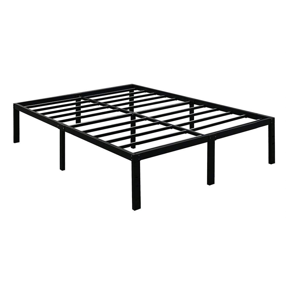 Queen Size 3000lbs Capacity 16 Inch Tall Heavy Duty Metal Platform Bed Frame Mattress Foundation Extra Strong Support Non Slip No Noise Walmart Com Walmart Com