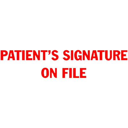 - PATIENT'S SIGNATURE ON FILE Stock Stamp | Pre-Inked Xstamper