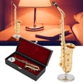 thumbnail image 2 of Sonew Saxophone Decoration,Saxophone Ornaments Miniature Decoration Mini Musical Instrument Model Gift Craft 19cm,Mini Saxophone Model, 2 of 11