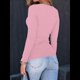 thumbnail image 5 of Camisas de Larga para Mujer, Blusas de Cuello Cuadrado, Blusas Básicas de Punto Acanalado, Conjuntos de Otoño, Ropa de Moda Rosa XXXL, 5 of 8