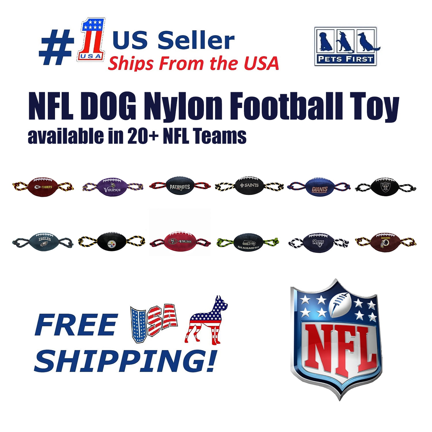 Pets First Nfl Baltimore Ravens Nylon Football-Licensed