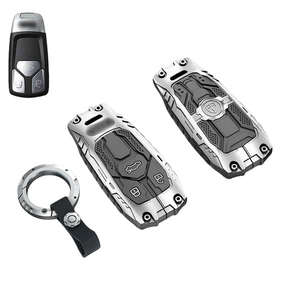 For Audi Key Fob Cover,Keychain,Zinc Alloy Protection Car Key Case for A3 A4 A5 A6 Q7 Q5 TTS SQ5 R8 RS4 RS5 S5 Smart Remote Keyless Keyshell Accessories