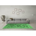 thumbnail image 3 of Ahgly Company Indoor Square Oriental Emerald Green Industrial Area Rugs, 4' Square, 3 of 4