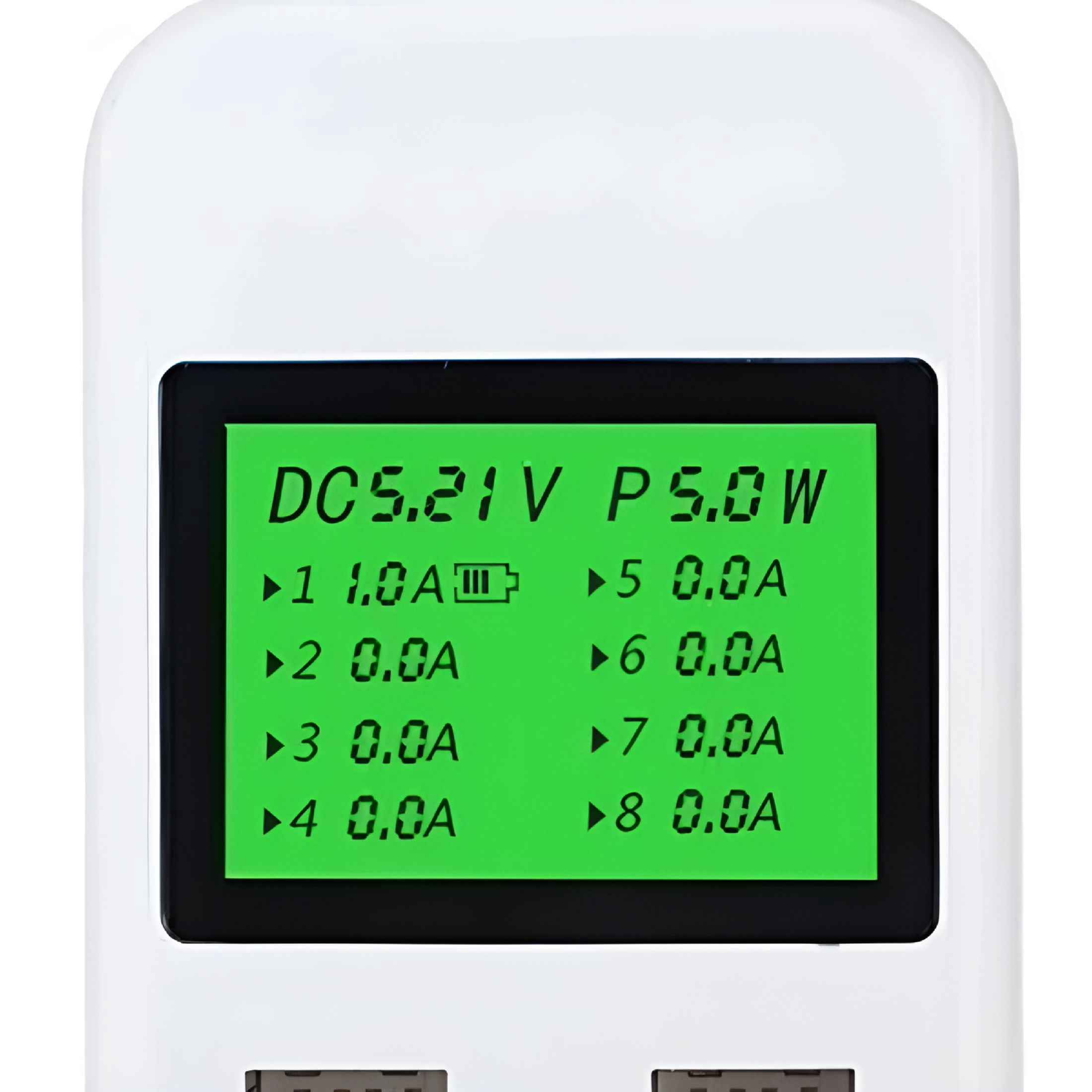 GJX 8-Port Smart Multi USB AC Wall Charging Station Fast Charger Hub LCD