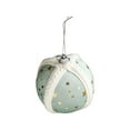 thumbnail image 2 of 3in Foam Christmas Tree Pendant, Star-Printed Fabric Ball Decoration, Soft Mint Green Hanging Ornament, Holiday Tree Decor, Elegant Christmas Ball for Home & Party Arrangements, 2 of 9