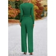 thumbnail image 3 of PRETTYGARDEN Women's 2 Piece Loungewear Long Sleeve Crop Top Wide Leg Palazzo Pants Set Tracksuits Casual Outfit, 3 of 10
