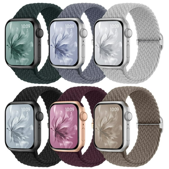 Bandas elásticas trenzadas compatibles con Apple Watch de 38 a 49 mm