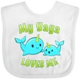 thumbnail image 3 of Inktastic My Yaya Loves Me- Cute Narwhal Boys or Girls Baby Bib, 3 of 4