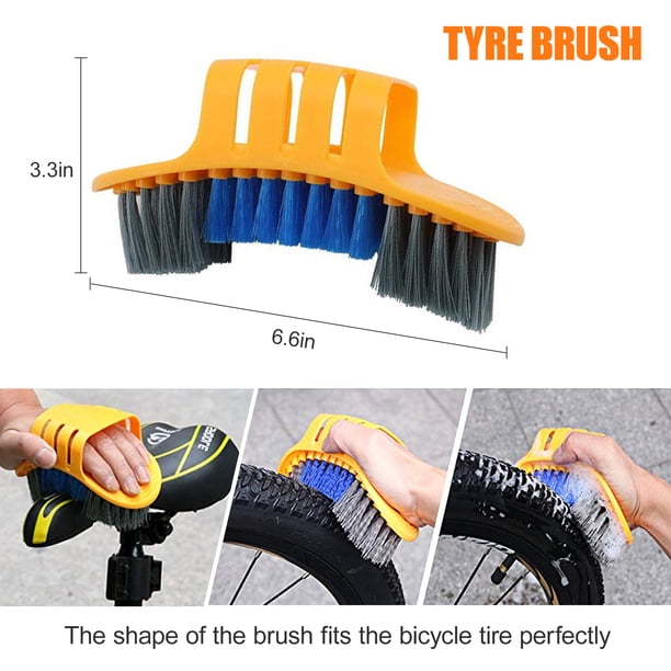 Kit Nettoyeur Chaîne Vélo ABS – 6 Brosses Rotatives, Grattoir Pignon, Brosse, Gant – VTT, Route, E-bike – 2 Min, Sans Démonter