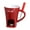 Red 1, variant on rygai Premium Ceramic Mini Melting Pot Set with Fork - Compact Chocolate Fondue Cup for Cheese, Caramel, Dips - Elegant Gift for Weddings, Birthdays, Date Nights (130ml, 4.33" x 3.27")