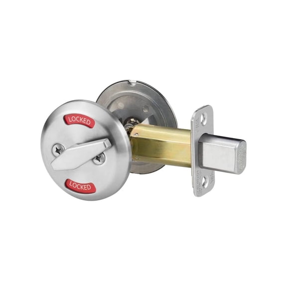 D292 x 626 200 Series Deadbolt, Occupancy Indicator x Thumbturn, 2 3/4" Backset, 626 Chrome Finish (085418) Satin Chrome Finish