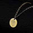 thumbnail image 2 of Collar de moneda de oro para mujer shaofei colgante floral mes de nacimiento, 2 of 5
