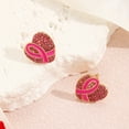 thumbnail image 6 of PEIBang Pink Heart Earrings,Ribbon Heart Earrings for Breast Cancer,Pink Jewelry Cute Jewelry Gifts for Women, 6 of 6