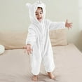 thumbnail image 2 of BFHHYA Toddler Baby Flannel Jumpsuit Cartoon Front Zip Hooded Romper Infant Girl Boy Winter Onesie Warm Sleepsuit for Night Sleep (3M-6Y), 2 of 7