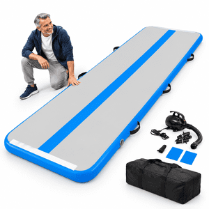 Sailor Blue 10ft×3.3ft×4inch Inflatable Gymnastics Tumbling Mat