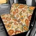 thumbnail image 4 of KUIFORTI Boho Floral Car Seat Cover Auto Accessories Interior 4Pcs, Front Seat Protector Auto Seat Rear Split Bench Cover Universal Automotive Seat Cover Accessories, 4 of 7