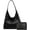 B-black, variant on Slouchy Hobo Bags for Women Retro Vegan Leather Purse Luxury Designer Shoulder Bag Fashion Shopping Tote Bag 2pcs