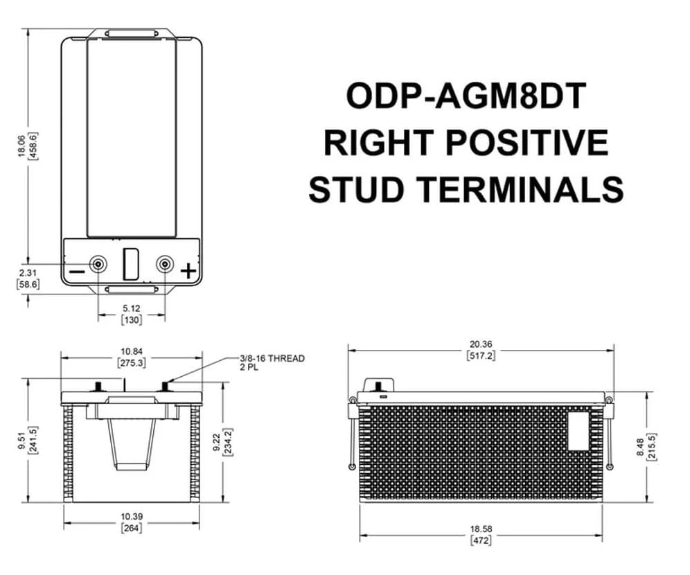 Odyssey Battery Heavy Duty/Commercial/Marine Performance AGM Battery (NSB-AGM8DS)