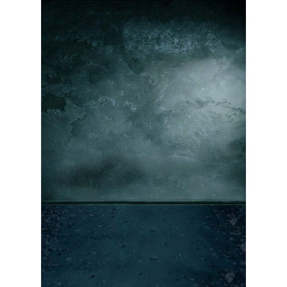 BSDHOME Polyester Plain Mottled Dark Green Wall Floor Vintage 5x7ft Mural Photography Backdrops Studio Props