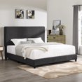 thumbnail image 3 of Newboti Furniture King Size Charcoal Grey Upholstered Platform Bed NO.76459, 3 of 17