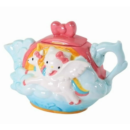 Blue Sky Clayworks Hello Kitty and Unicorn Mystical Teapot, Home & Kitchen Accessories, Ceramic, 24067