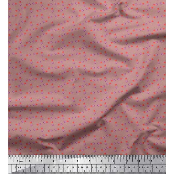 Soimoi Velvet Fabric Flower Artistic Decor Fabric Printed Yard 58 Inch Wide