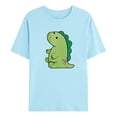 thumbnail image 1 of Camiseta de manga corta con estampado de dinosaurio y cuello redondo para hombre Pompotops oipoqjl33492, 1 of 3