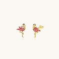 thumbnail image 3 of Lavishe 14K Gold Plated 925 Sterling Silver Flamingo Stud Earrings, 3 of 3