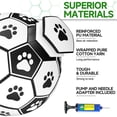 thumbnail image 6 of QDAN Dog Toys Soccer Ball with Straps, Interactive Dog Toys for Tug of War, Puppy Birthday Gifts, Dog Tug Toy, Dog Water Toy, Durable Dog Balls World Cup for Small & Medium Dogs（6 Inch）, 6 of 11