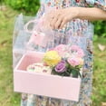 thumbnail image 2 of 20pcs Pink Gift Boxes With Handles - Perfect For Mother's Day, Valentine's, Christmas & Halloween - Ideal For Party Favors, Birthday Presents, Flowers & Cake Packaging, DIY Flower Arrangement S, 2 of 5