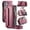 Winered, variant on Crossbody for Samsung Galaxy Z Fold 7 Case Wallet【RFID Blocking】with Card Holder Zipper Bills Slot & S Pen Holder, Soft PU Leather Magnetic Shoulder Wrist Strap Wallet Case Women, Winered