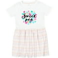 thumbnail image 3 of Inktastic Sweet Pea Hearts Girls Toddler Dress, 3 of 5