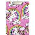 thumbnail image 2 of FMSHPON Unicorn Rainbow Cloud Clipboard Hardboard Wood Nursing Clip Board and Pull for Standard A4 Letter 13x9 inches, 2 of 8