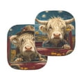 thumbnail image 2 of KUIFORTI Highland Cow Sun Shade Car Windshield, Foldable Automotive Interior Sun Protection, UV Ray Sun Visor Protector to Keep Your Vehicle Cool, 2 Pack, 2 of 5