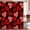 Red / Black, variant on Romantic Valentines Shower Curtain for Bathroom, Red Hearts with Quote Text I Love You on White Cloth Fabric Shower Curtains Bathroom Decorations, 36X70 in