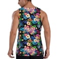 thumbnail image 3 of Gaeub Colorful Flowers Men's Athletic Tank Top, Workout Sleeveless Shirts, Running Tank Tops for Gym, Running, Training - 3X-Large, 3 of 9