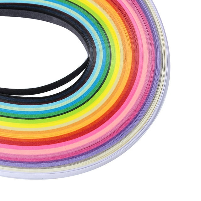 Tiras de papel para filigrana de colores, 160 tiras de 26 colores para manualidades de bricolaje, papel de origami a rayas, papel para filigrana de bricolaje, aspecto llamativo