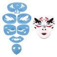 thumbnail image 4 of Plantillas De Pintura Facial, Kit De Plantillas Faciales Reutilizables De Uso Amplio Plantilla De Pintura Facial Para Halloween Para Niños Para Suministros De Fiesta Para Adultos ANGGREK Otros, 4 of 8