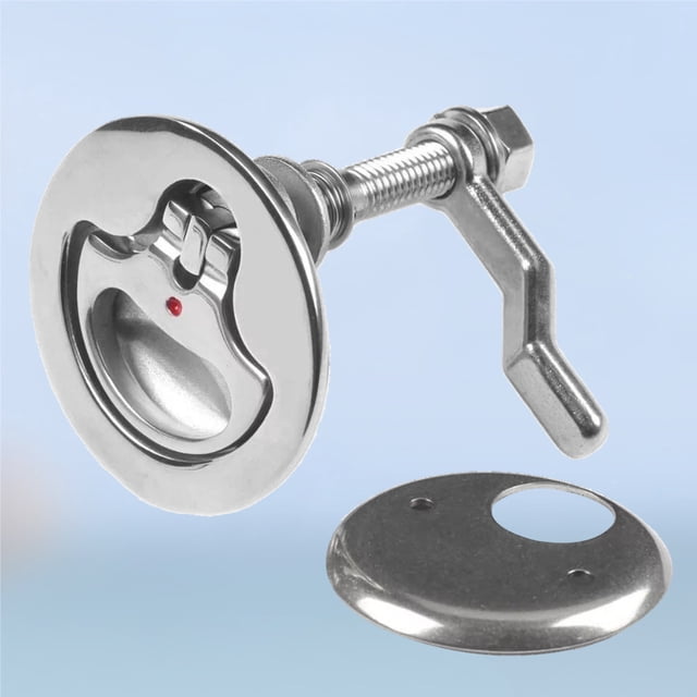 OULII 1Set Marine Stainless Steel Ring Pull Handle Flush Mount Plated Silver for Boat Hatch