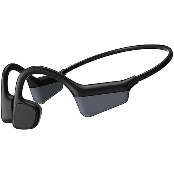 Bone Conduction Headphones 15H Playtime, IPX6 Waterproof Bone Conduction Earbuds, Open Ear Headphones Bluetooth 5.3 Wireless Earbuds Sport Headphones with Mic Sweatproof Headset for Running, Cycling