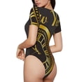 thumbnail image 2 of Balery 2025 New Year Body de cuello redondo de manga corta para mujer Tops de manga corta Tops básicos-Small, 2 of 7