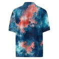 thumbnail image 4 of Yiaimeir Men's Fashion Loose Tie-Dye Printed Short Sleeve Beach Shirt，Size S-2XL, 4 of 5