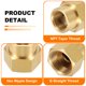 thumbnail image 3 of Adaptador de accesorio de tubería de latón Uxcell, 1/2"G hembra x 3/4"NPT hembra, Niple hexagonal de tubería, de 1/2" a 3/4" hembra, dorado, 3 of 6