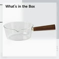 thumbnail image 5 of Small Glass Pan High Borosilicate Heat-Resistant with Wooden Handle for Stove 13.5 fl oz, 5 of 5