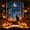 Moon Cat, variant on Lfeey Black Cat Pumpkin Halloween Blackout Curtains 63 inch Length, Thermal Insulated Rod Pocket Drapes for Living Room, Set of 2