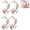 B, variant on Cherry Blossom Iron Patch, Embroidered Flower Applique & Iron On Design, DIY Clothing Decoration for Jackets Jeans Backpacks Tote Bags
