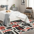 thumbnail image 3 of Abstract Tribal Area Rug 5x8, Colorful Cartoon Rugs for Living Room, Modern Tribal Carpet, Soft Non Slip Machine Washable Fluffy Easy Clean, for Bedroom Dining Room Floor Home Decor Rug Xsu&-8, 3 of 7