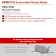 thumbnail image 6 of VIPMOTOZ Chrome Housing OE-Style Headlight Headlamp Assembly For 2012-2014 Ford Focus Halogen Model, Driver & Passenger Side, 6 of 6