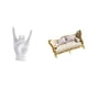 thumbnail image 1 of Estatua del gesto de la roca,Figuras de estatuas de dedos con gestos de música rock,sofá de casa de muñecas,Muebles para casa de muñecas,sofá para casa de muñecas,decoración a, 1 of 8