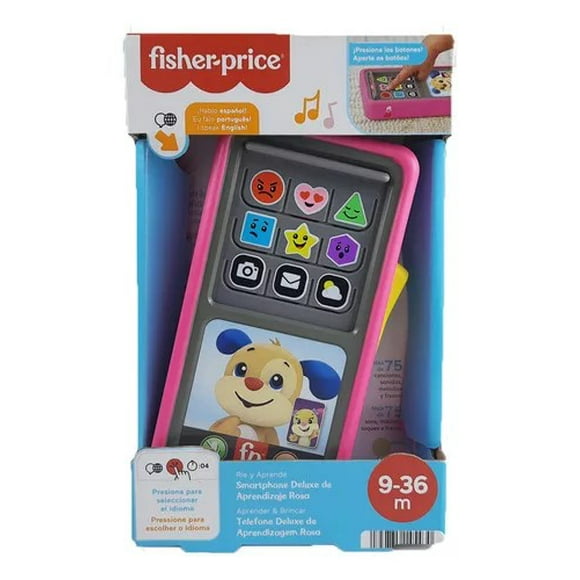 Celular de JUGUETE Fisher Price Rie y Aprende Smartphone de Aprendizaje Deluxe Rosa